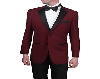 Adam Baker Mens Classic Fit Two-Piece Notch Lapel Formal Tuxedo Suit ...